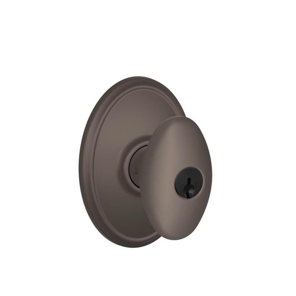 Siena Knob with Wakefield Trim Keyed Entry Lock in Oil Rubbed Bronze