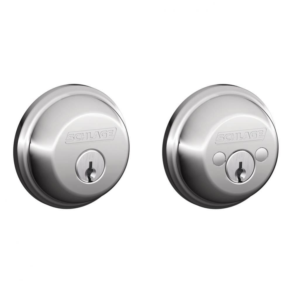 Double Cylinder Deadbolt in Bright Chrome