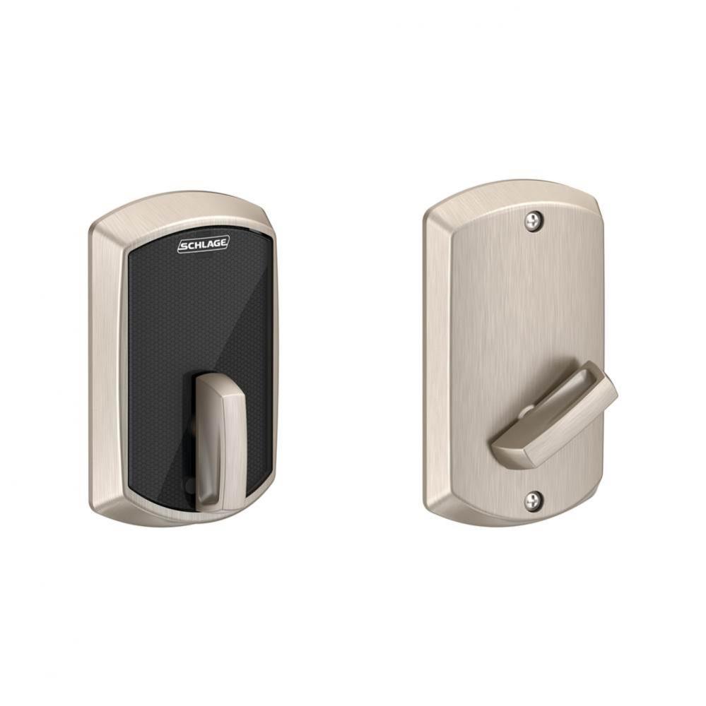 Control Smart Deadbolt with Greenwich Trim in Satin Nickel