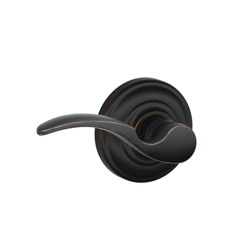 St. Annes Lever with Andover Trim Hall and Closet Lock in Aged Bronze