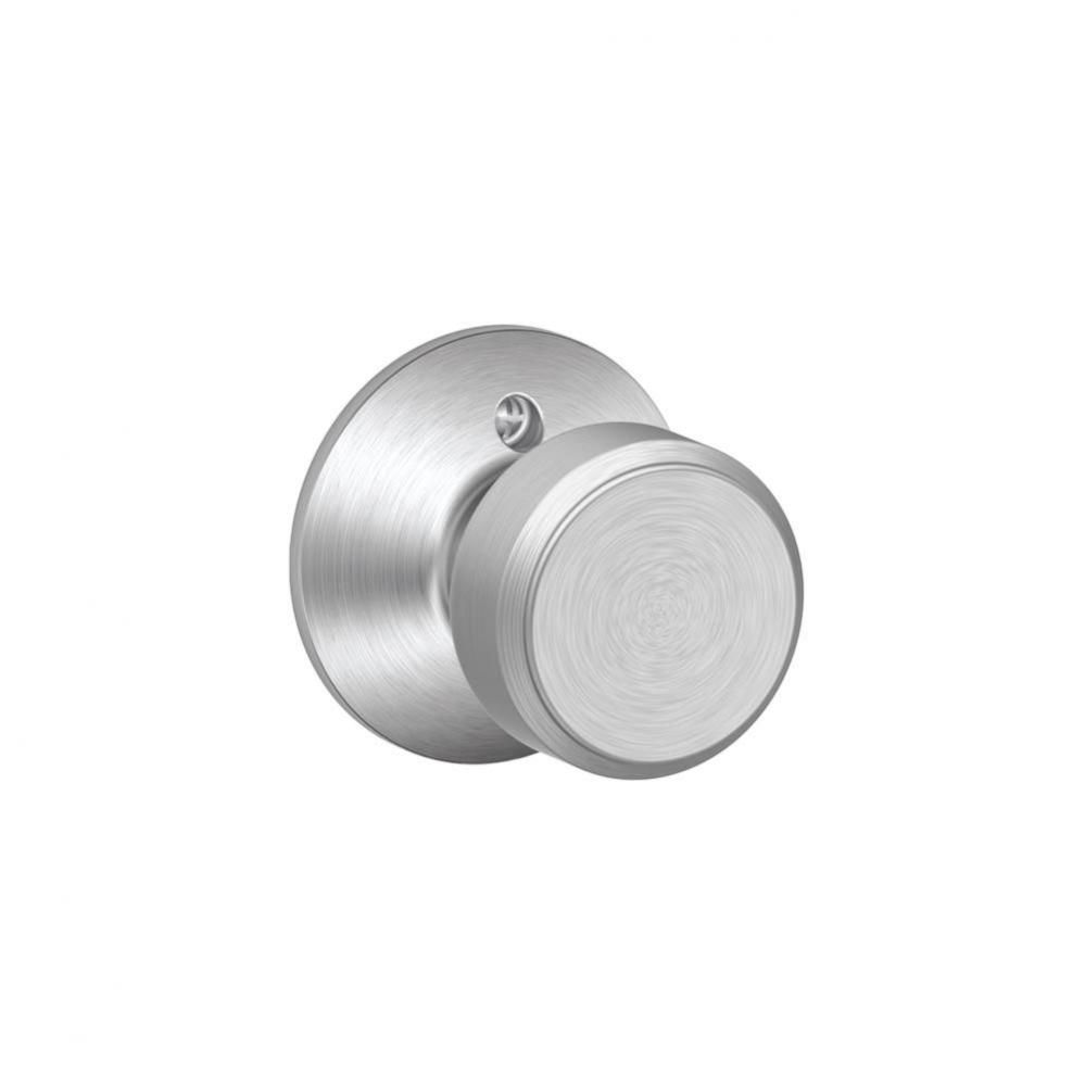 Bowery Knob Non-Turning Lock in Satin Chrome