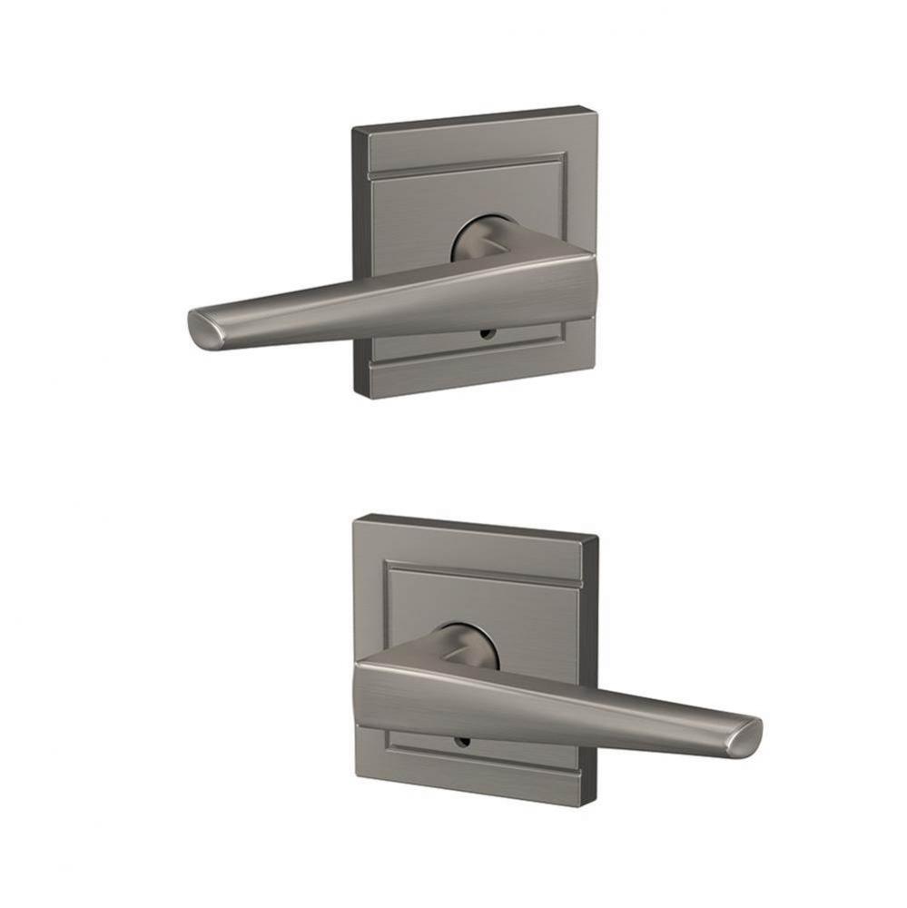 Custom Eller Non-Turning Lever with Upland Trim in Satin Nickel