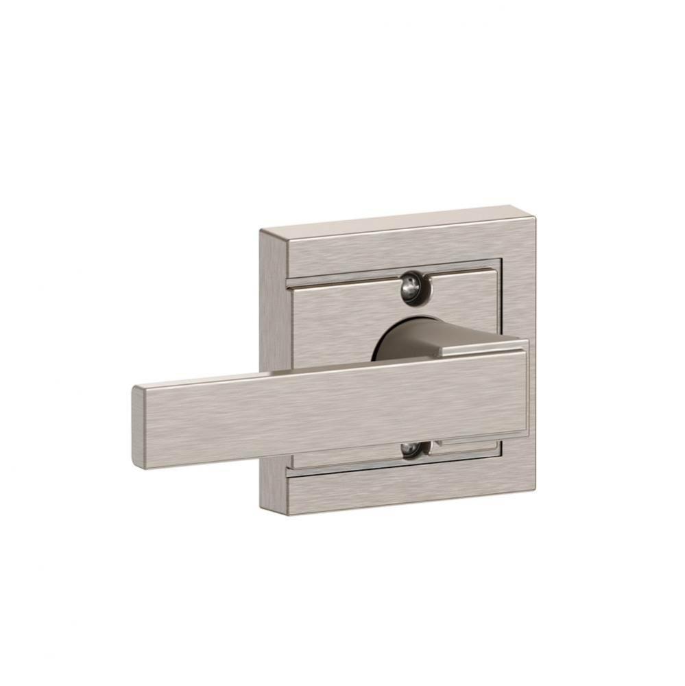 Northbrook Lever with Upland Trim Non-Turning Lock in Satin Nickel