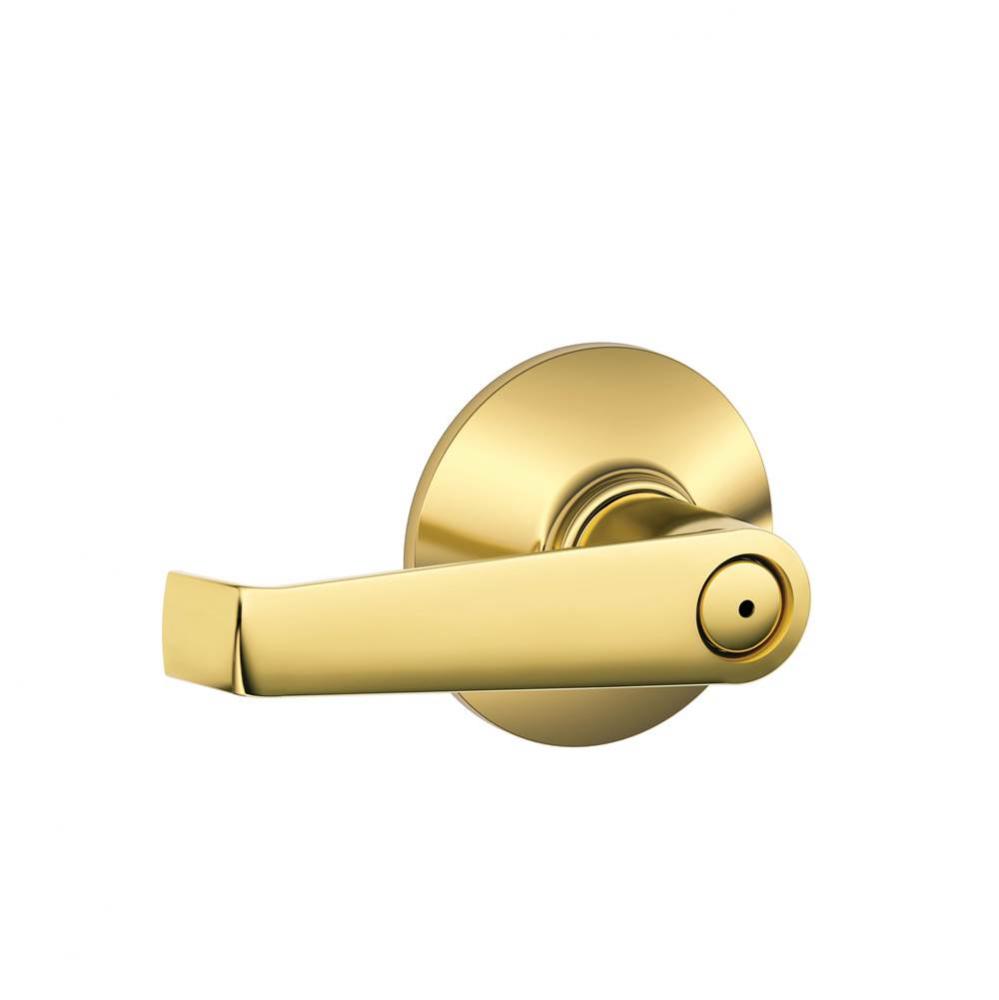 Elan Lever Bed and Bath Lock in Bright Brass