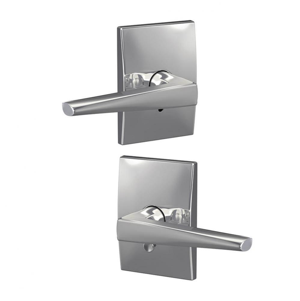 Custom Eller Lever with Century Trim Hall-Closet and Bed-Bath Lock in Bright Chrome