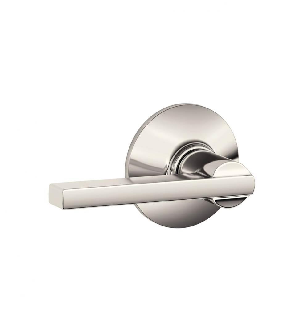 Latitude Lever Hall and Closet Lock in Polished Nickel