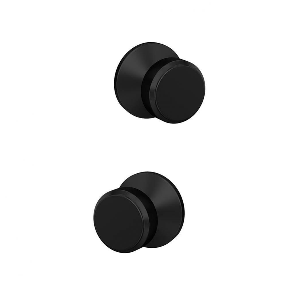 Custom Bowery Non-Turning Knob with Kinsler Trim in Matte Black