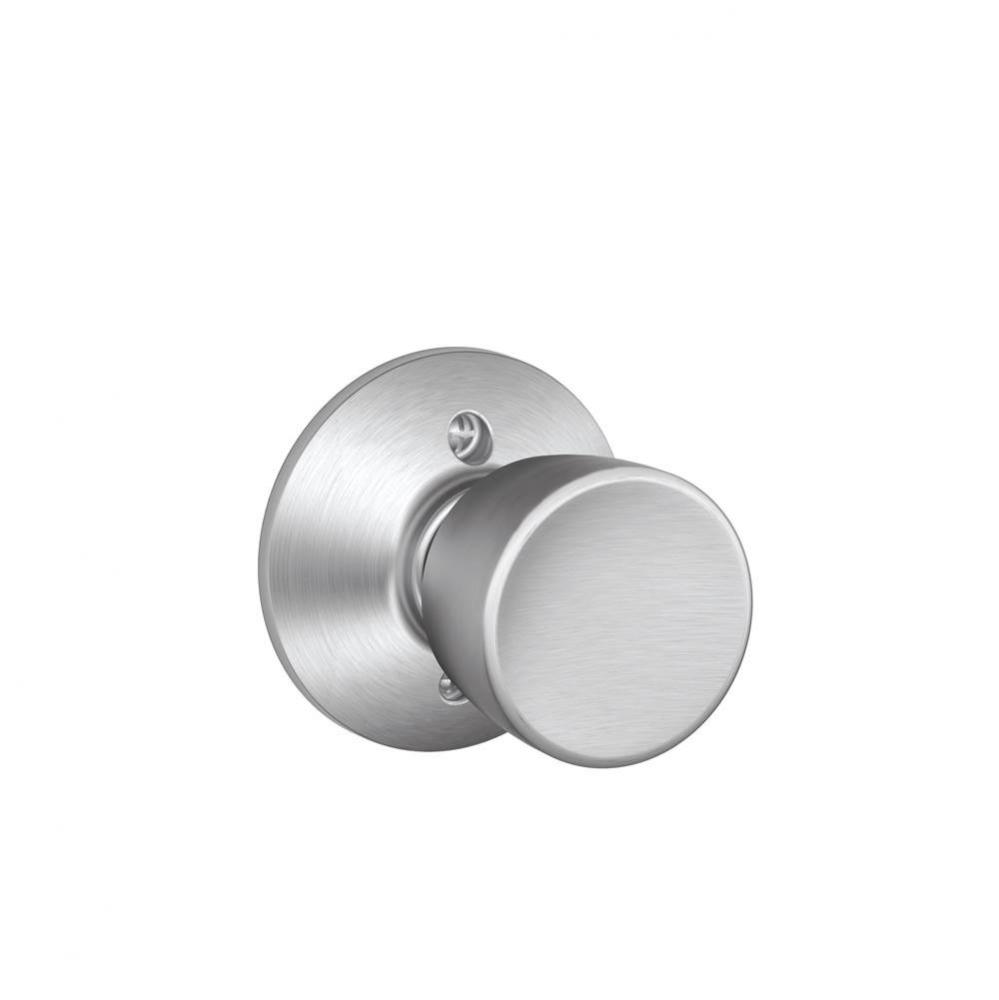 Bell Knob Non-Turning Lock in Satin Chrome