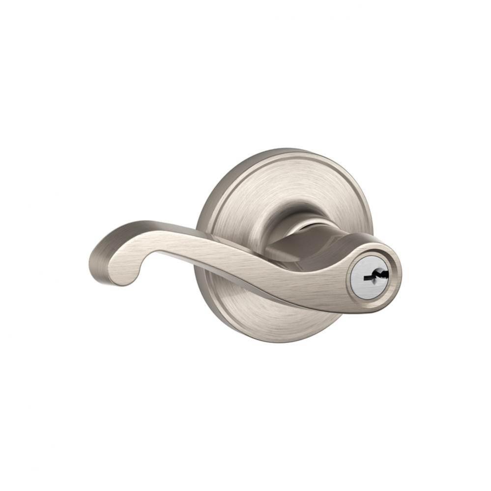 LaSalle Lever Keyed Entry Lock in Satin Nickel