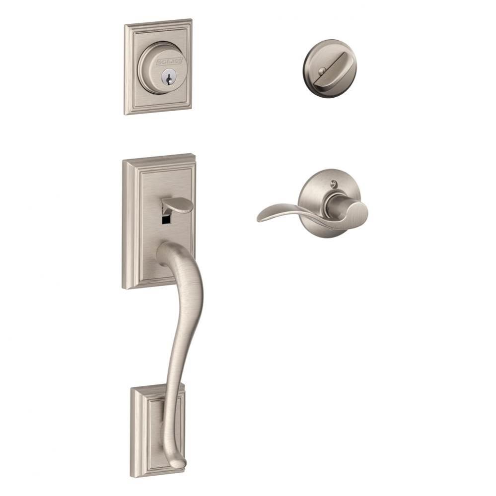 Addison Handleset with Single Cylinder Deadbolt and Accent Lever