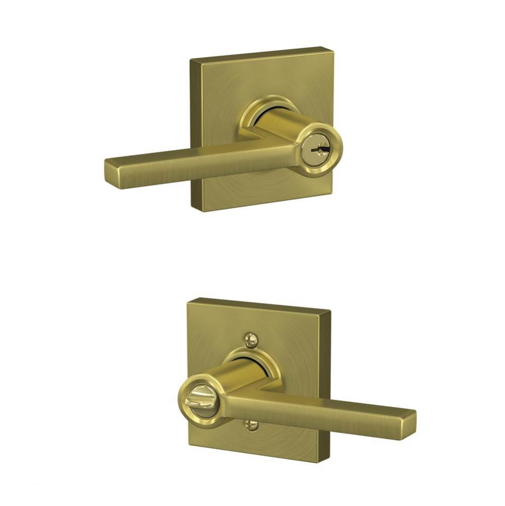 Latitude Lever with Collins Trim Keyed Entry Lock