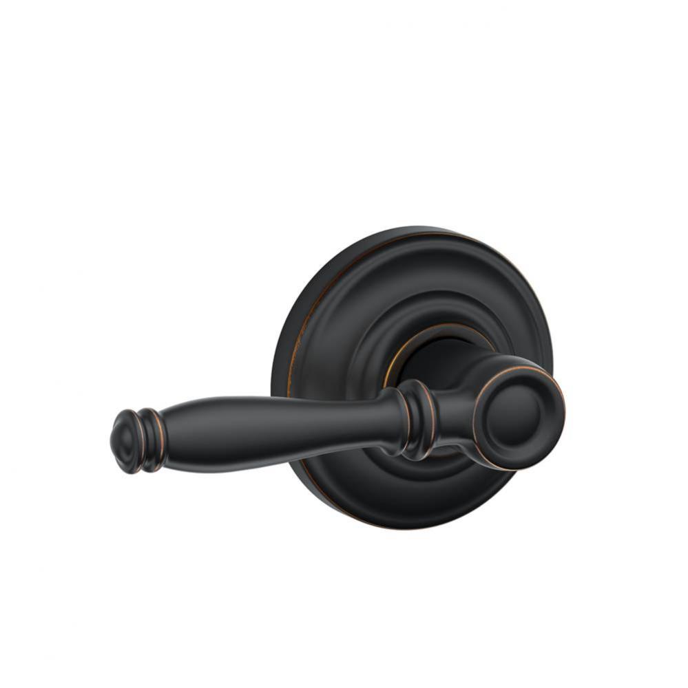 Birmingham Lever with Andover Trim Hall and Closet Lock in Aged Bronze