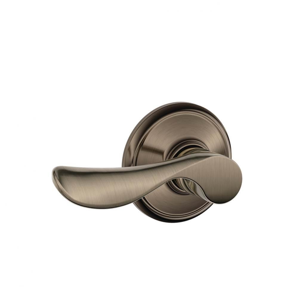 Champagne Lever Hall and Closet Lock in Antique Pewter