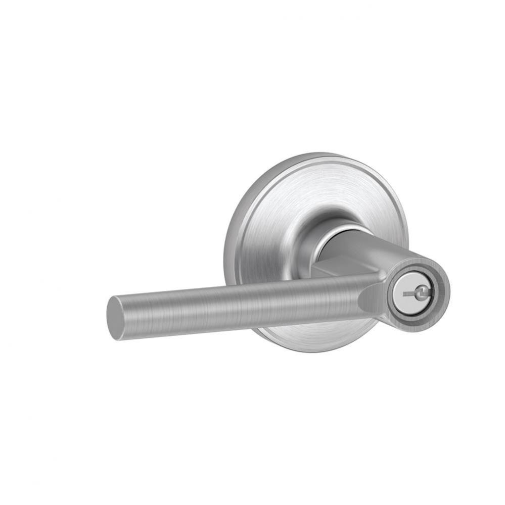 Broadway Keyed Entry Leverset in Satin Chrome