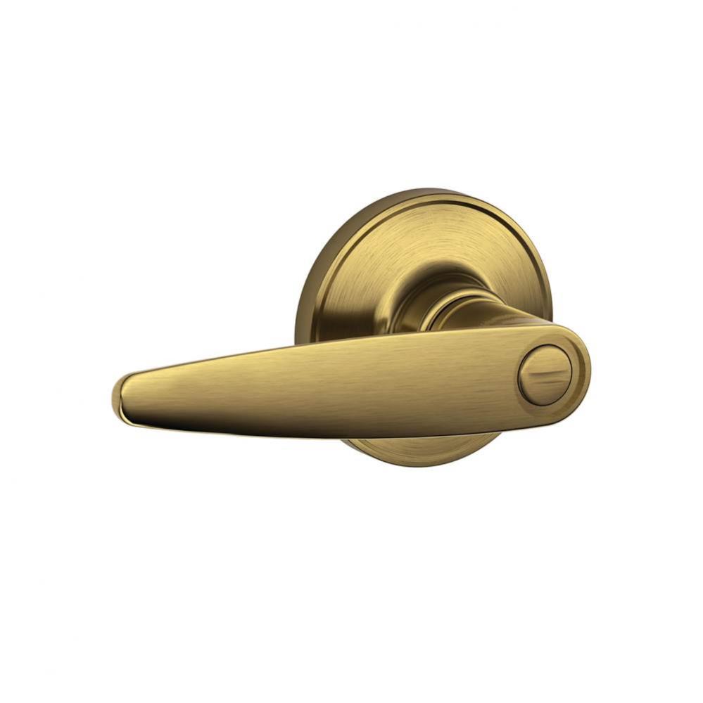 Dover Lever Bed and Bath Lock in Antique Brass