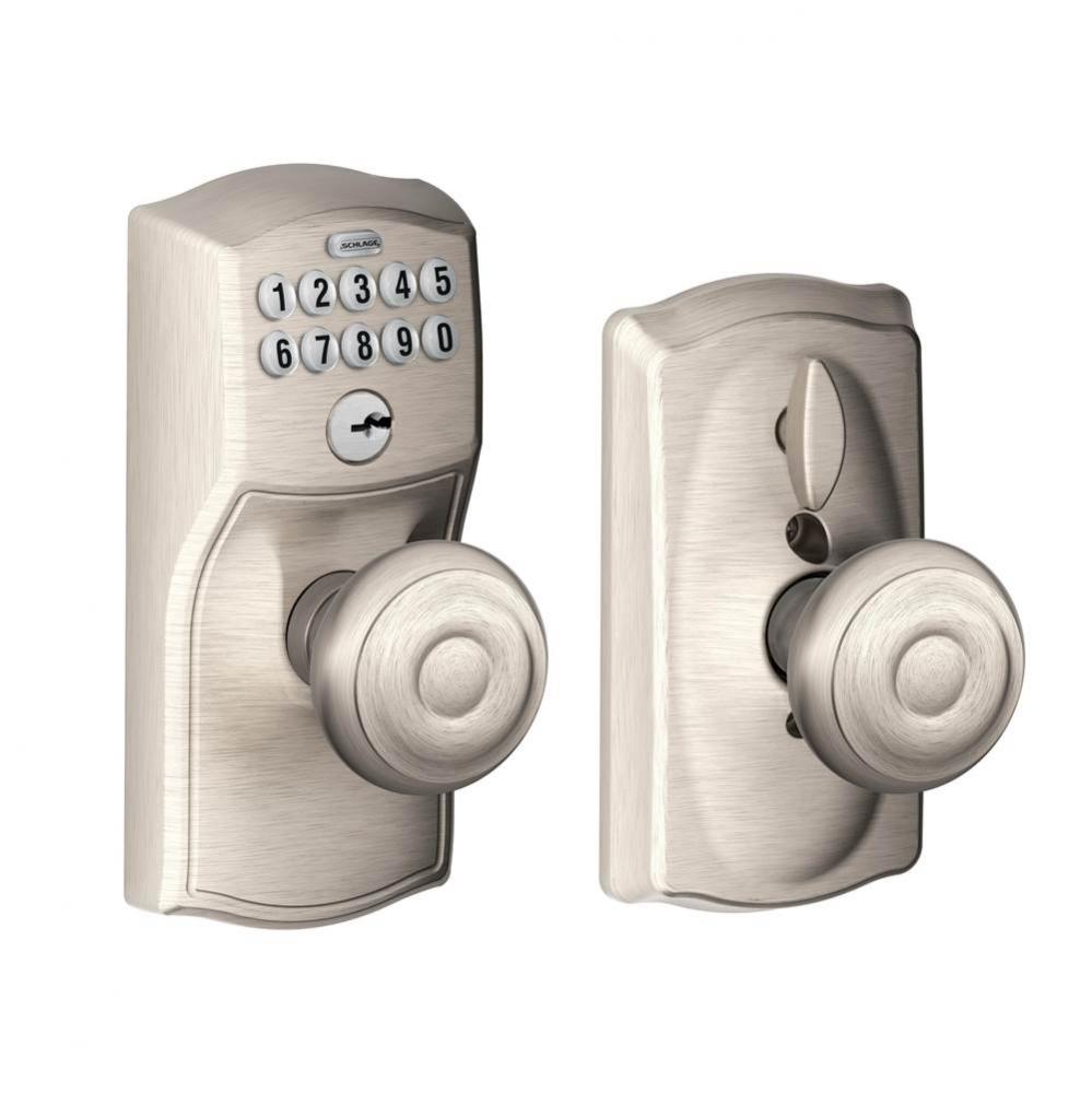 Georgian Keypad Knob with Flex-Lock with Camelot Trim