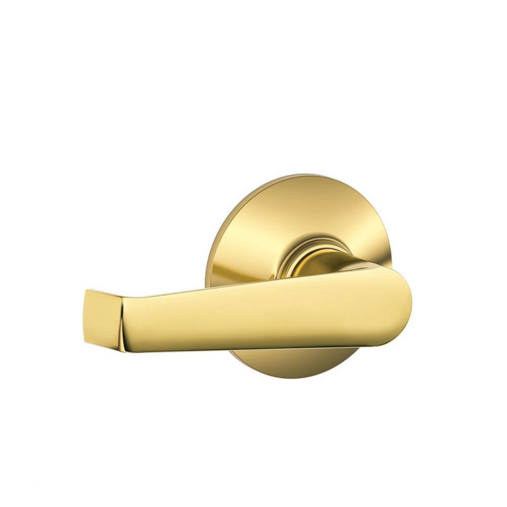 Elan Lever Hall and Closet Lock in Bright Brass
