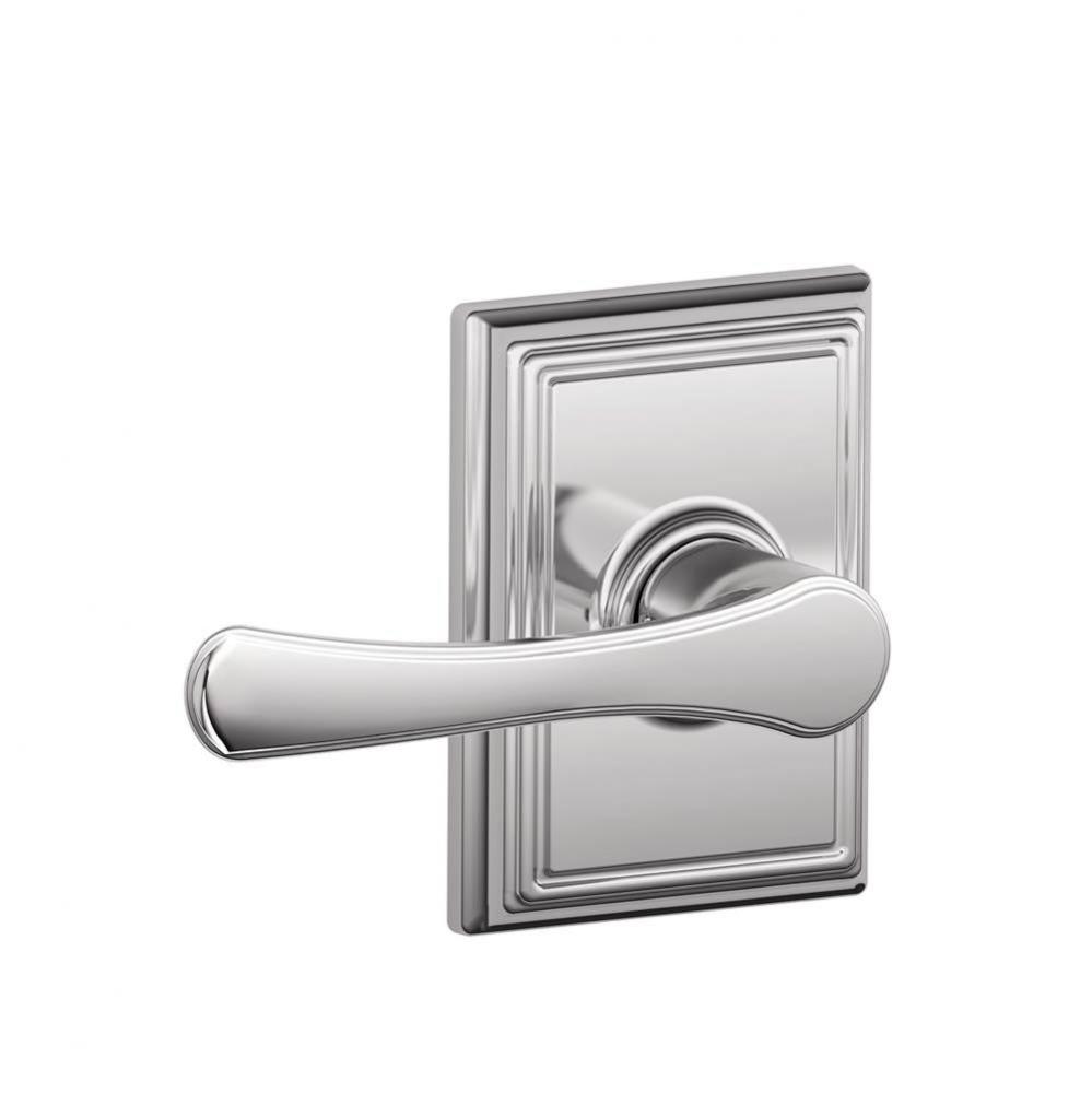 Avila Lever with Addison Trim Hall and Closet Lock in Bright Chrome