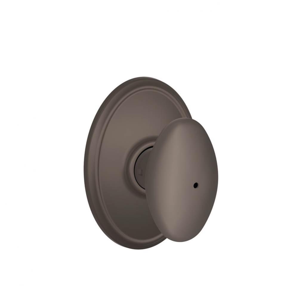 Siena Knob with Wakefield Trim Bed and Bath Lock in Oil Rubbed Bronze