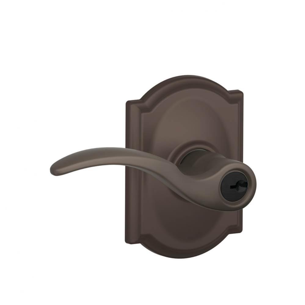 St. Annes Lever with Camelot Trim Keyed Entry Lock in Oil Rubbed Bronze