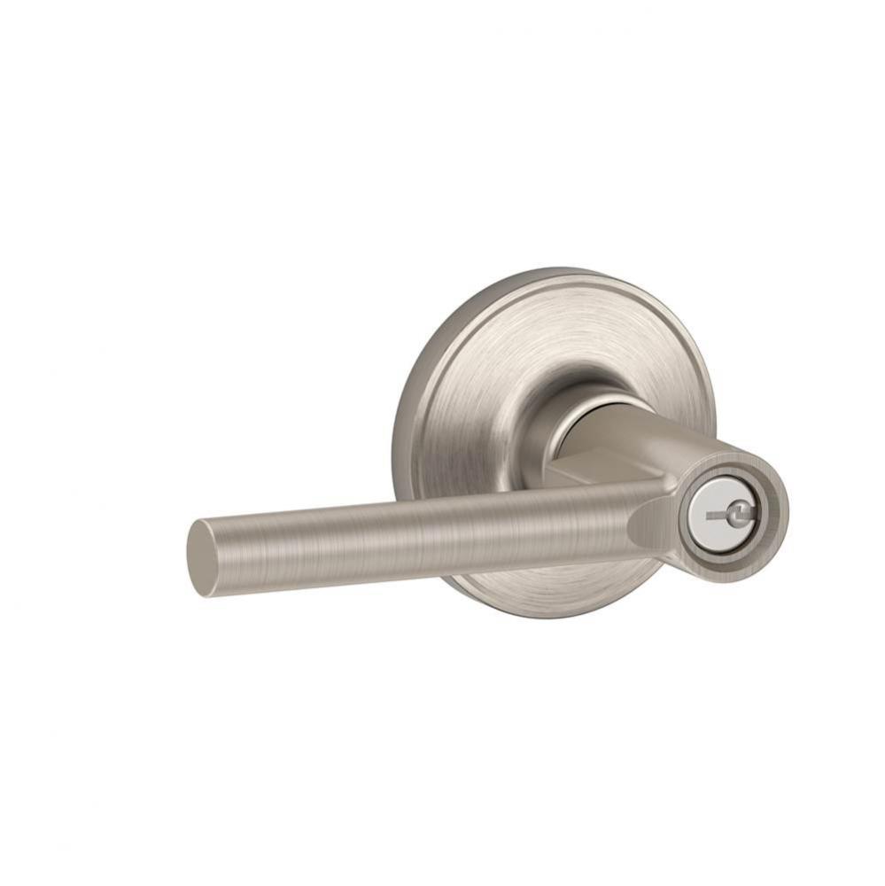 Broadway Keyed Entry Leverset in Satin Nickel