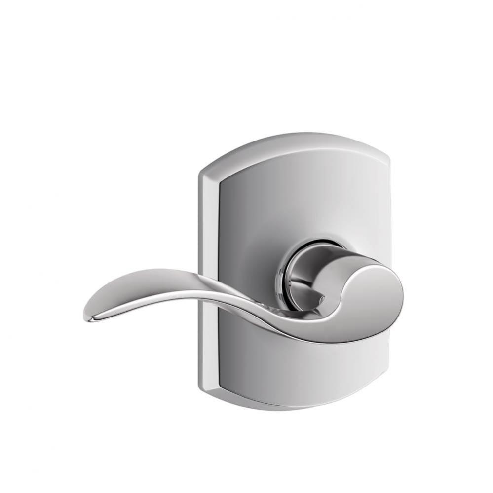 Accent Lever with Greenwich Trim Hall and Closet Lock in Bright Chrome