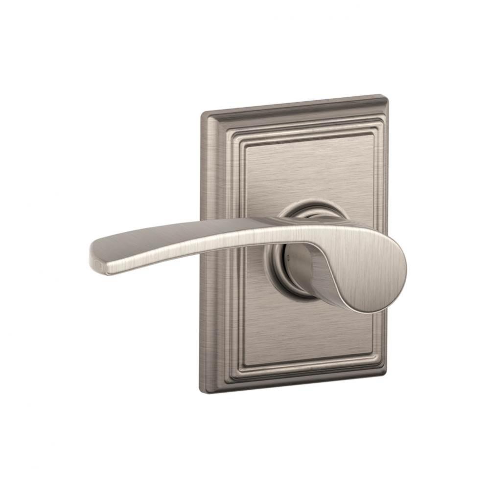 Merano Lever with Addison Trim Hall and Closet Lock in Satin Nickel