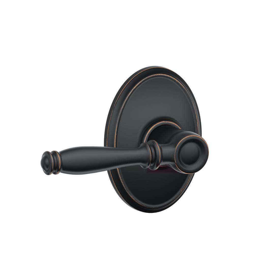 Birmingham Lever with Wakefield Trim Hall and Closet Lock in Aged Bronze