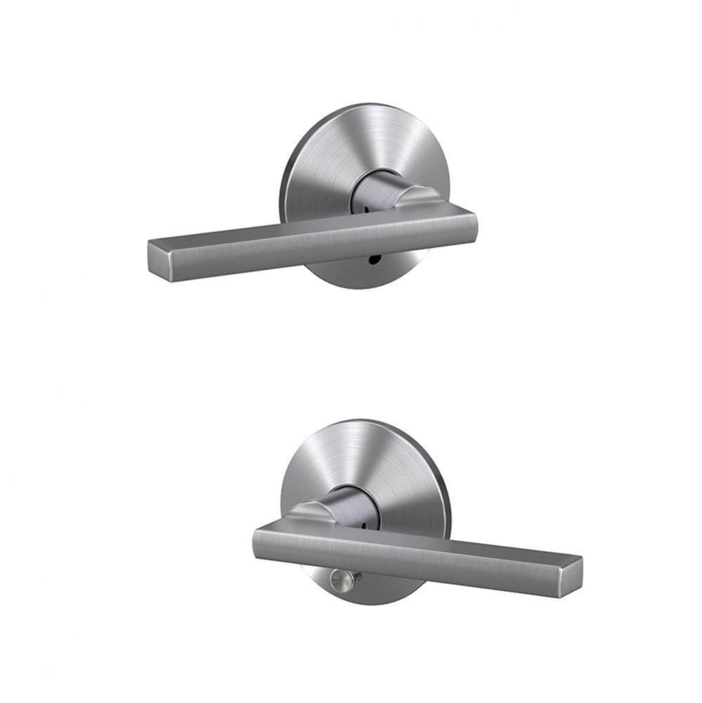Custom Latitude Lever with Kinsler Trim Hall-Closet and Bed-Bath Lock in Satin Chrome