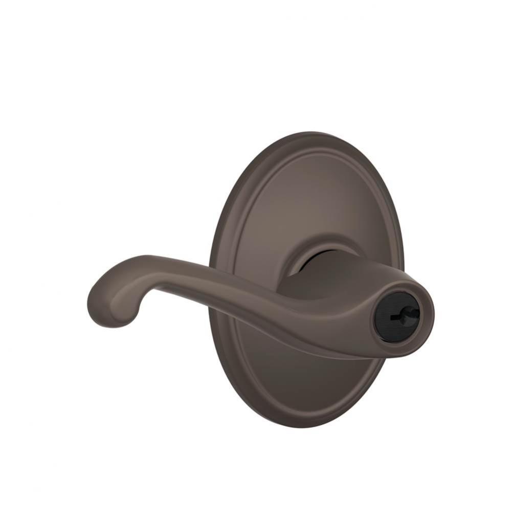 Flair Lever with Wakefield Trim Keyed Entry Lock in Oil Rubbed Bronze