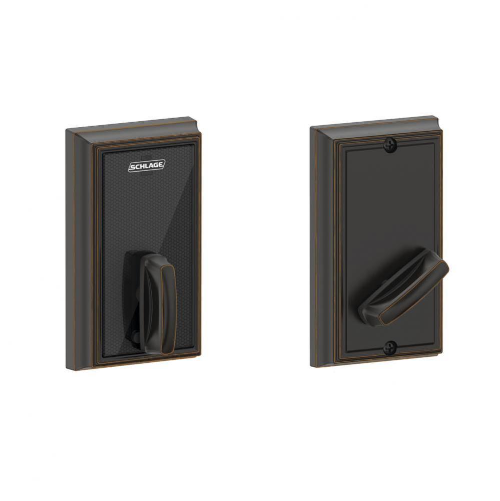 Control Smart Deadbolt Addison Trim in Aged Bronze