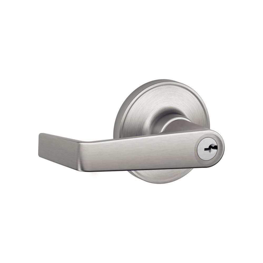 Marin Lever Keyed Entry Lock in Satin Stainless Steel