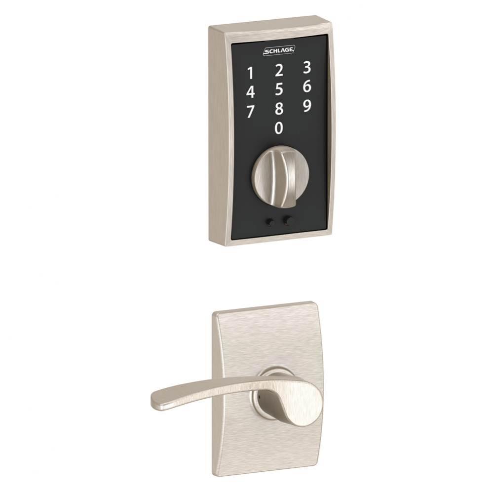 Touch Keyless Touchscreen Deadbolt with Century Trim and Merano Passage Lever