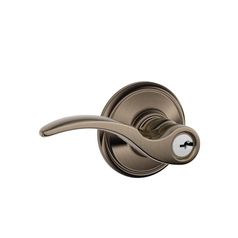 St. Annes Lever Keyed Entry Lock in Antique Pewter