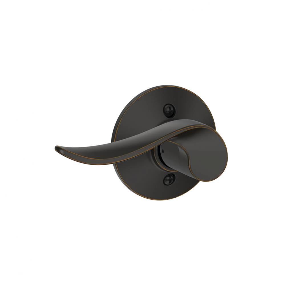 Sacramento Lever Non-Turning Lock in Aged Bronze - Left Handed