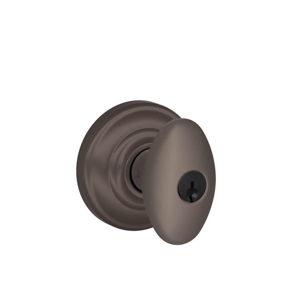 Siena Knob with Andover Trim Keyed Entry Lock in Oil Rubbed Bronze