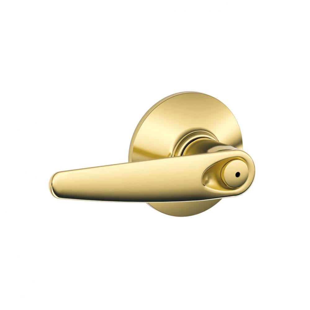 Jazz Lever Bed and Bath Lock in Bright Brass