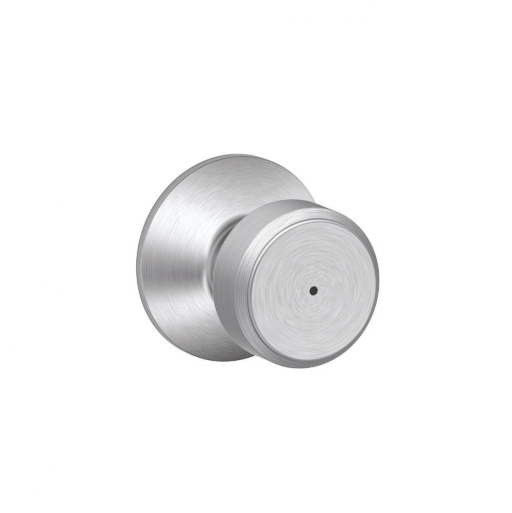 Bowery Knob Bed and Bath Lock in Satin Chrome