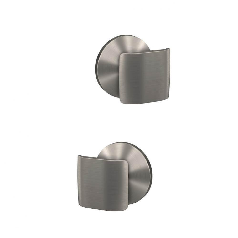 Custom Ganton Knob with Kinsler Trim Hall-Closet and Bed-Bath Lock in Satin Nickel