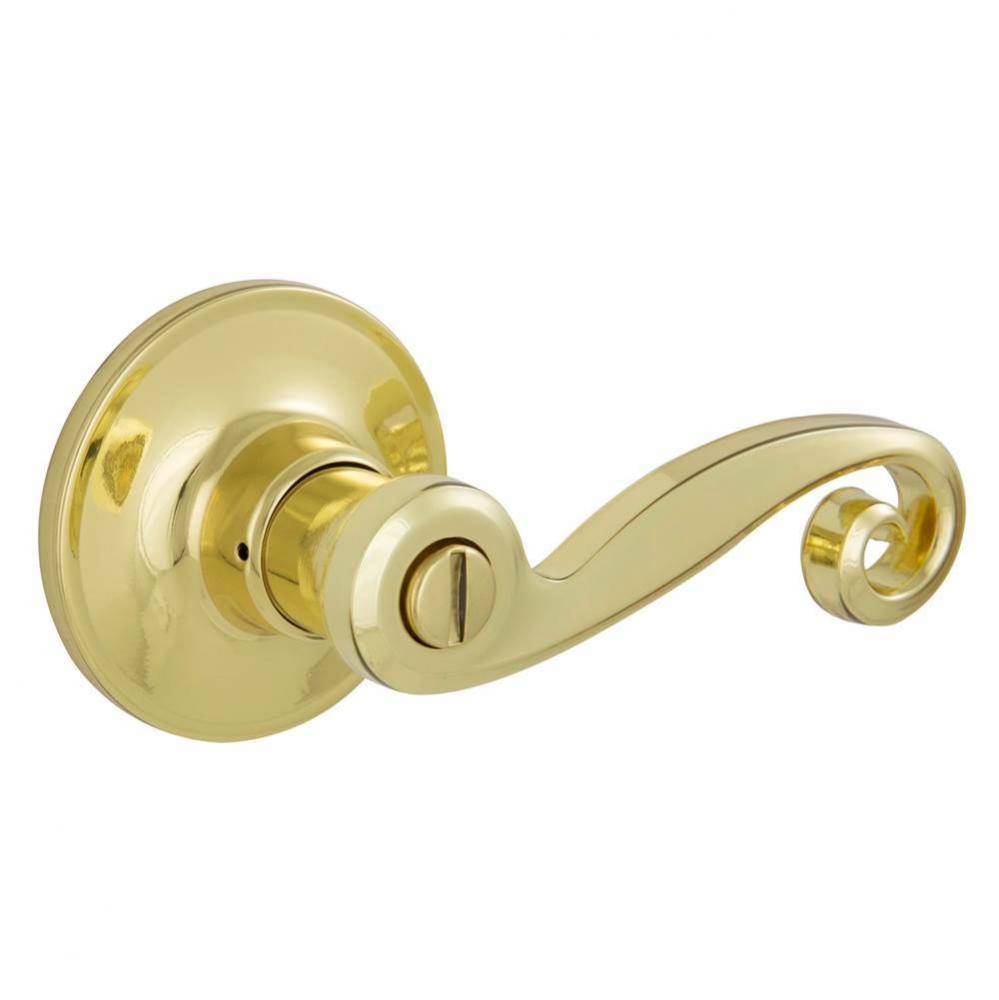 Acton Bright Brass Bed/Bath Privacy Lever
