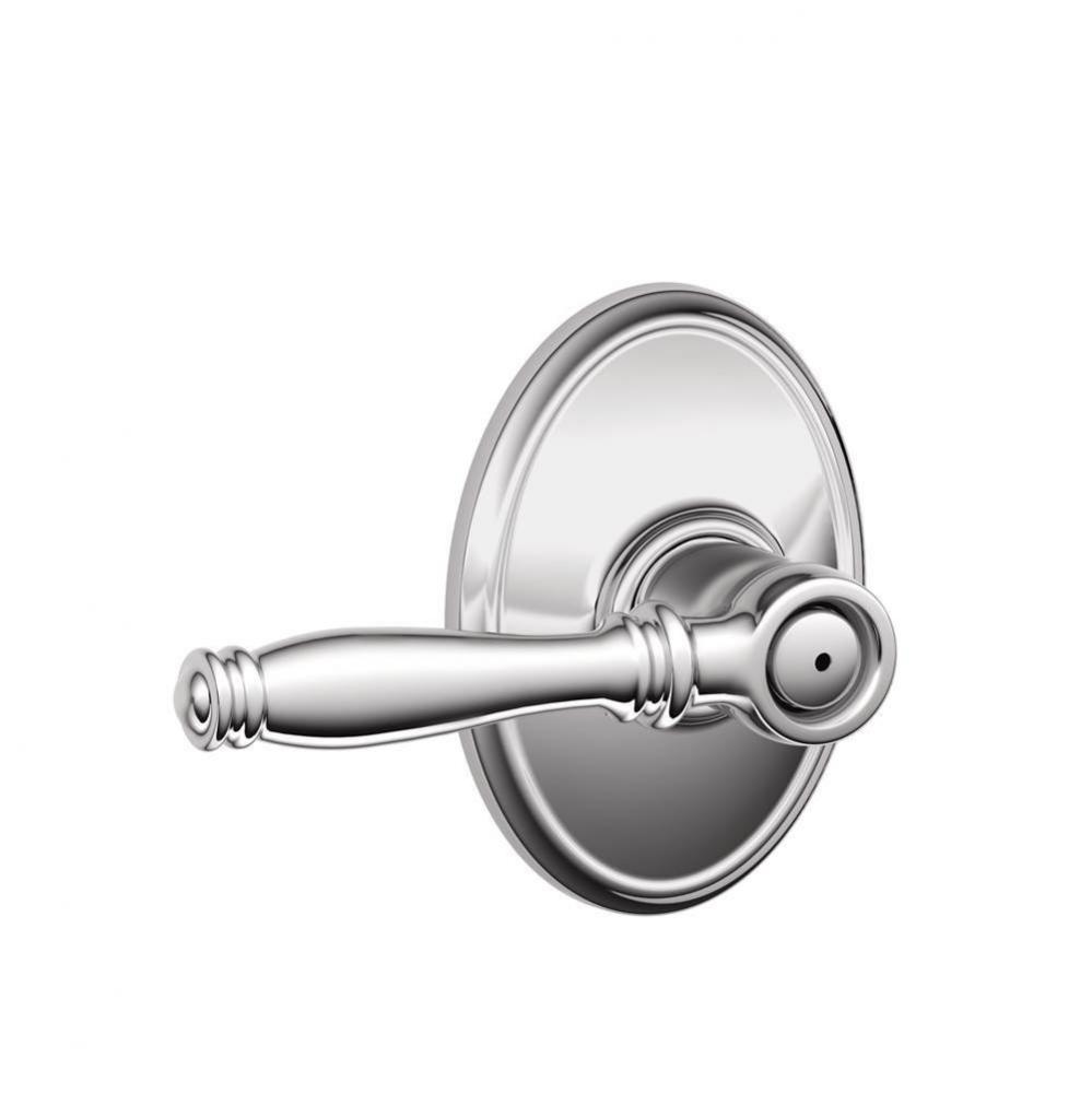 Birmingham Lever with Wakefield Trim Bed and Bath Lock in Bright Chrome