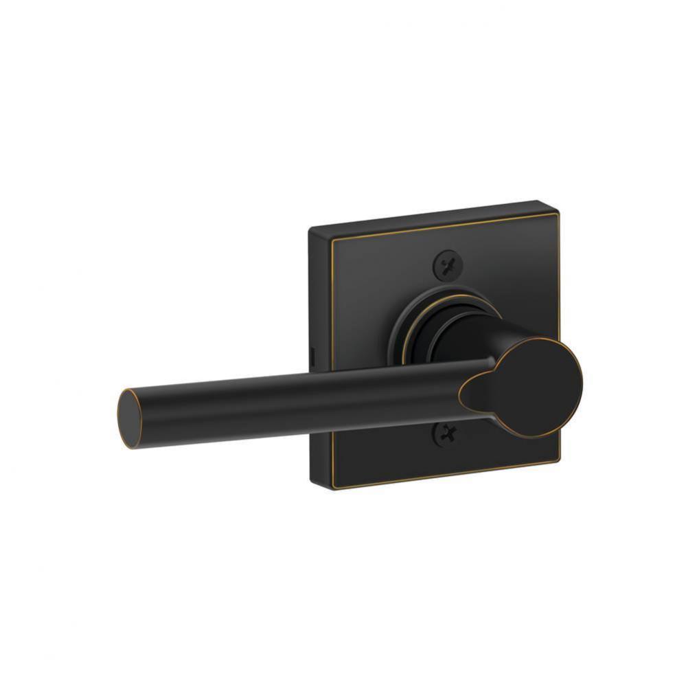 Broadway Single Non-Turning Lever with Collins Trim in Aged Bronze