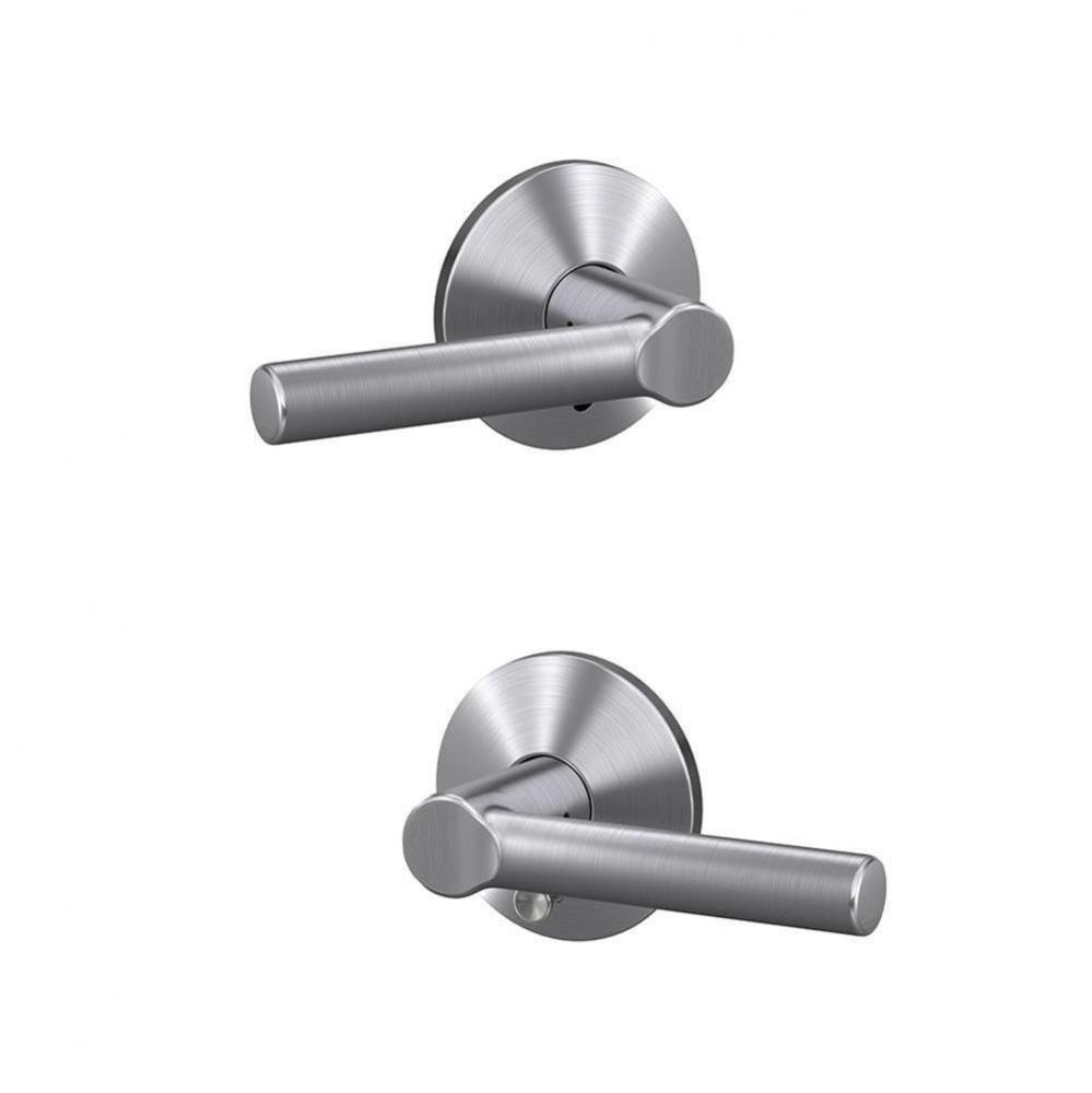 Custom Broadway Lever with Kinsler Trim Hall-Closet and Bed-Bath Lock in Satin Chrome