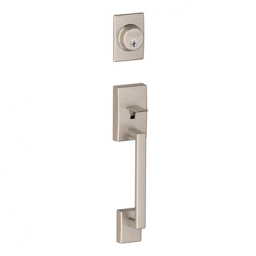 Century Exterior Handleset Grip with Exterior Single Cylinder Deadbolt