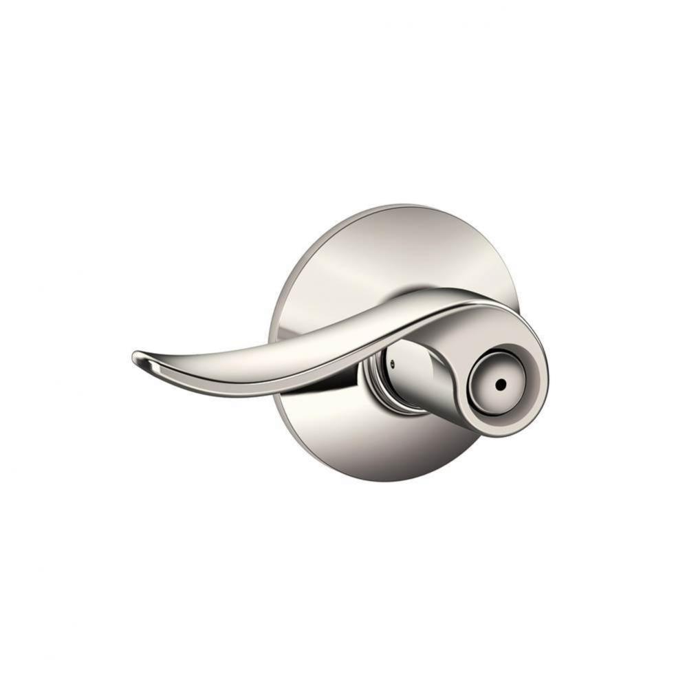 Sacramento Lever Bed and Bath Lock in Polished Nickel