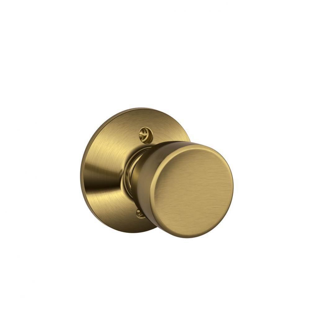 Bell Knob Non-Turning Lock in Antique Brass