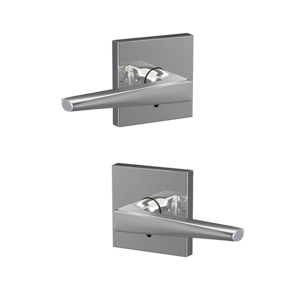Custom Eller Non-Turning Lever with Collins Trim in Bright Chrome