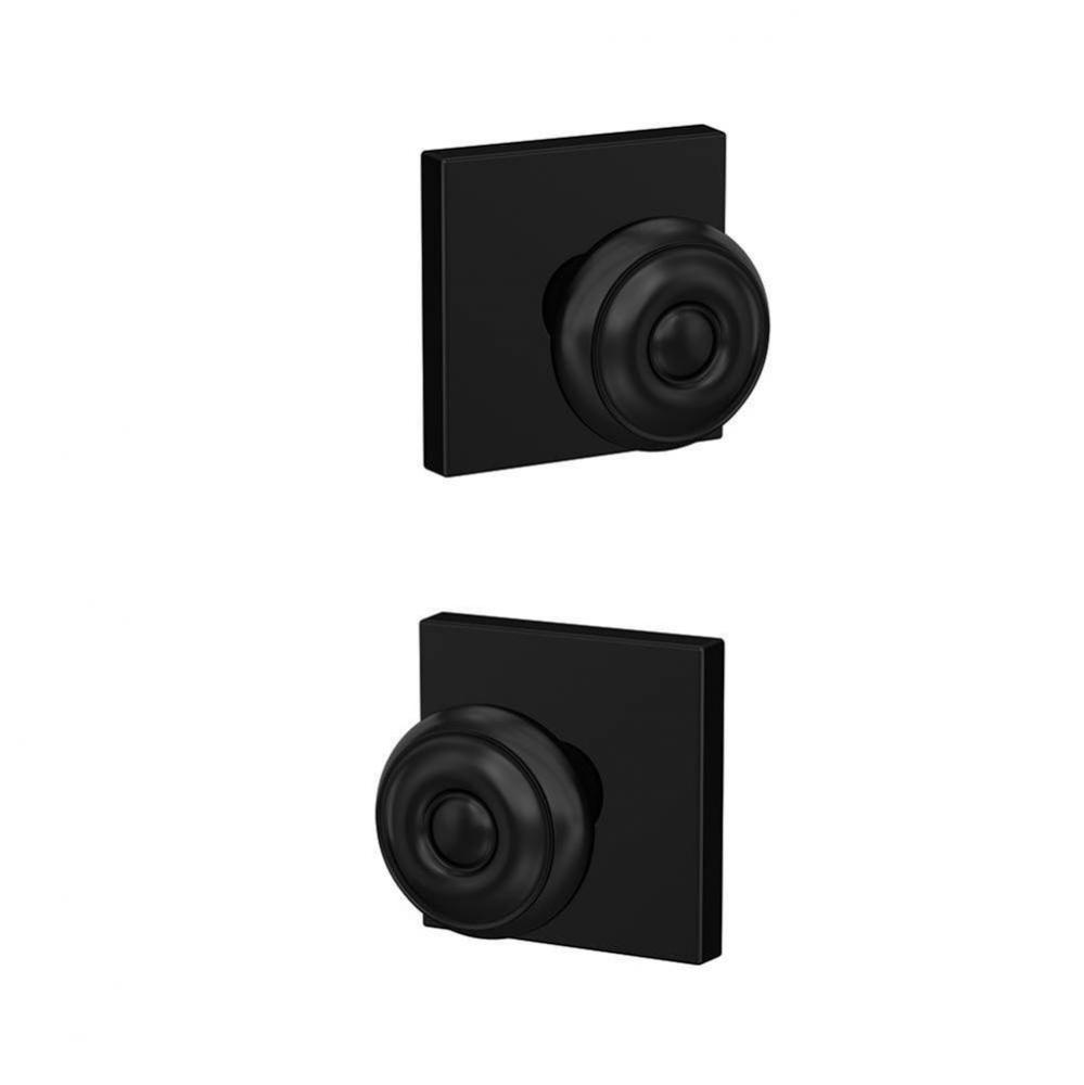 Custom Georgian Non-Turning Knob with Collins Trim in Matte Black