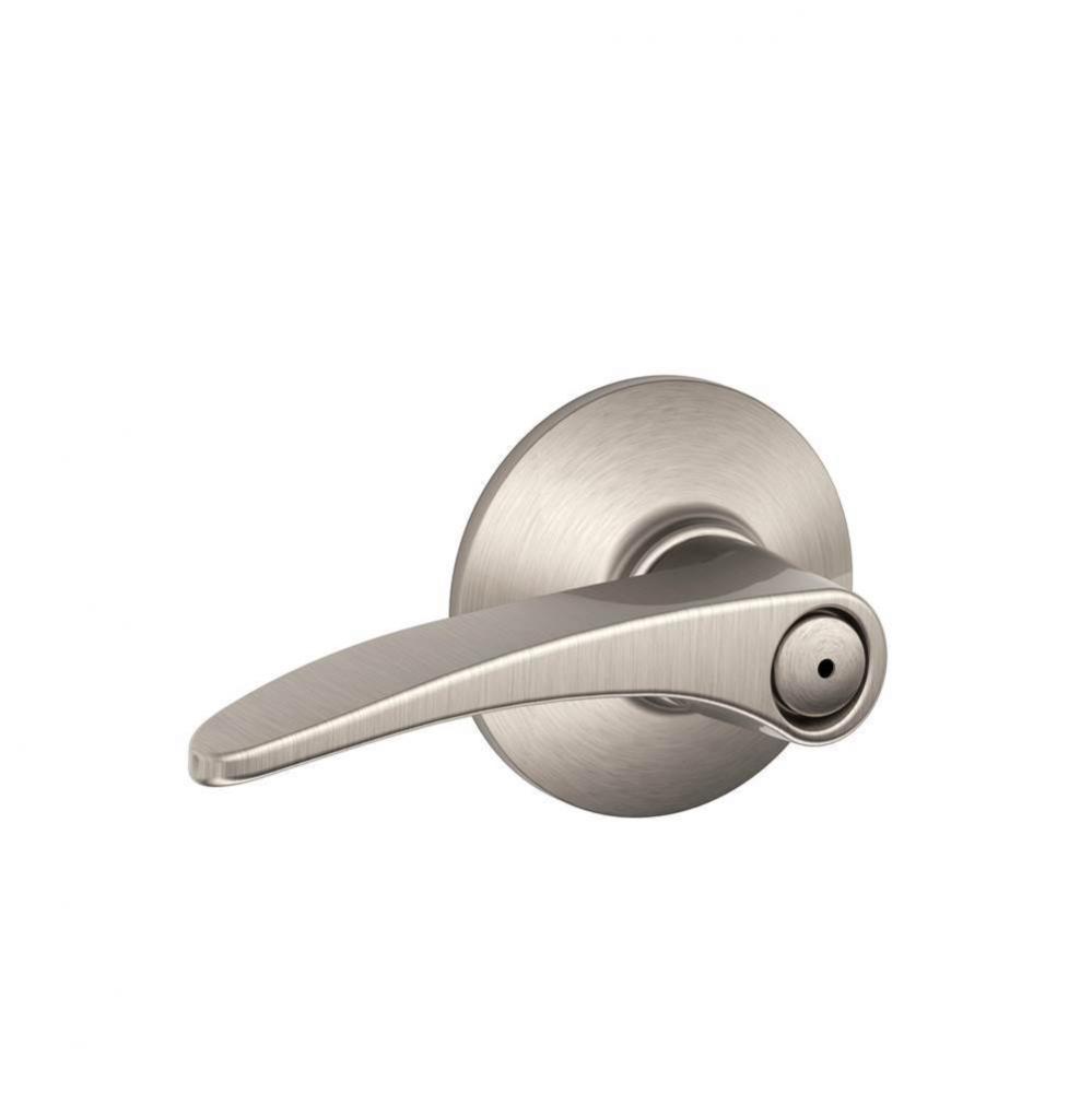 Manhattan Lever Bed and Bath Lock in Satin Nickel