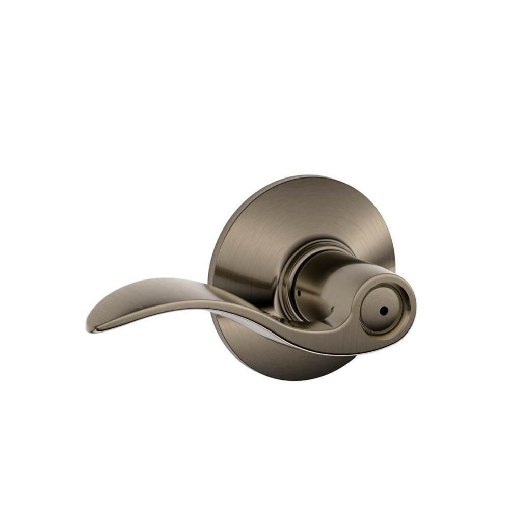 Accent Lever Bed and Bath Lock in Antique Pewter